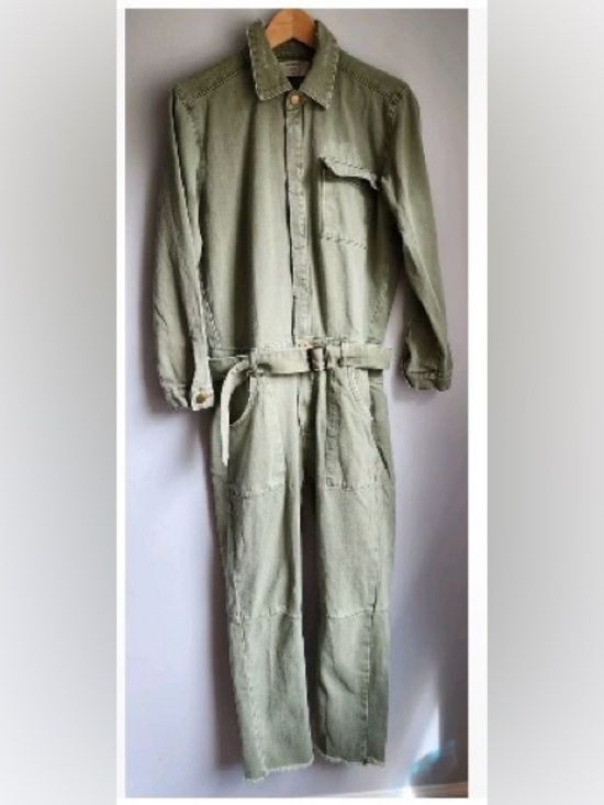 One Teaspoon Pants - One Teaspoon Sz S Super Khaki Utility Belted Jumpsuit 100% Cotton